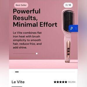 Lange Black Hair Straightening Brush